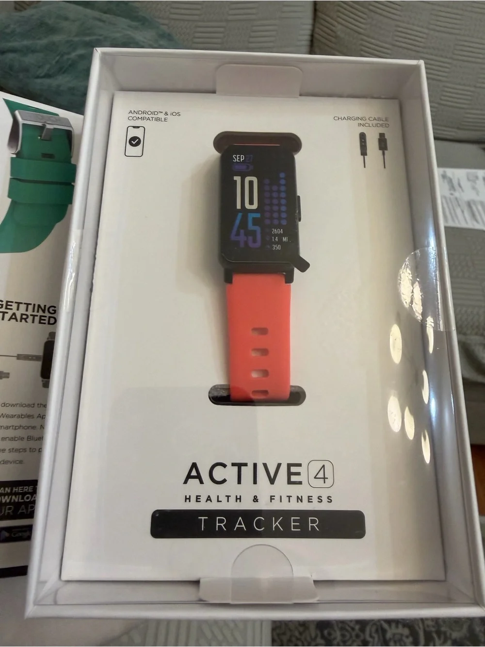 NEW iTouch Active 4 Smartwatch Fitness Tracker Coral Red iOS Android Waterproof